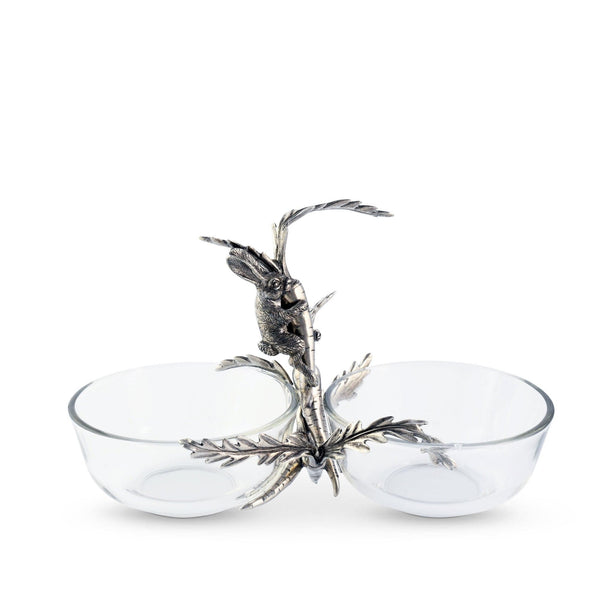 Rabbit / Carrot Double Dish Condiment Server