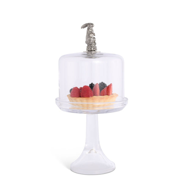 Bunny Glass Covered Cake / Dessert Stand