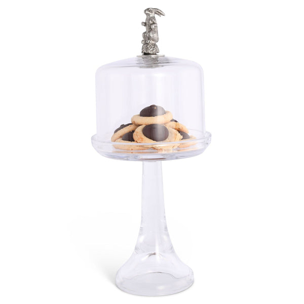 Bunny Glass Covered Cake / Dessert Stand