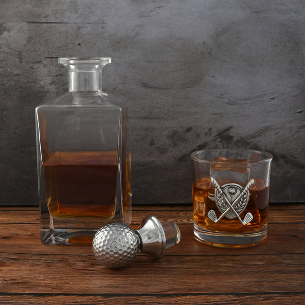 Golf Decanter Set with Pair Glasses Vagabond House