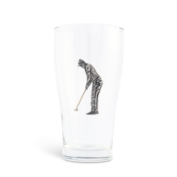 Golfer Beer Glass