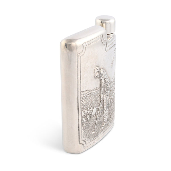 Golfer Pewter Flask