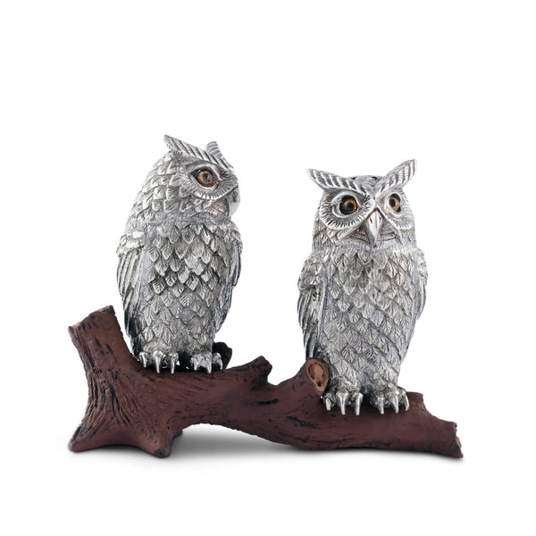 Owl on Log Salt and Pepper Shaker Vagabond House