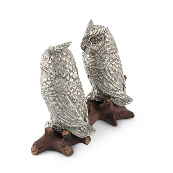 Owl on Log Salt and Pepper Shaker Vagabond House