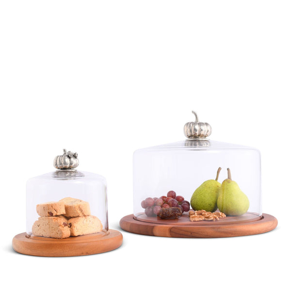 Pumpkin Glass Covered Cheese Wood Board
