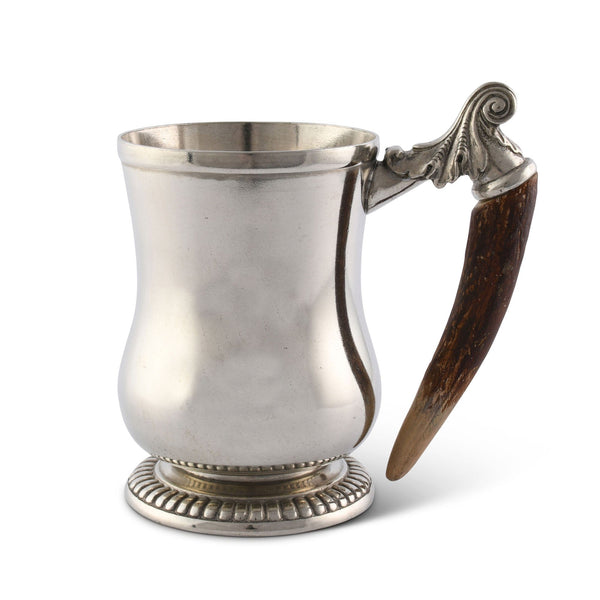 Curved English Mug -  Antler Handle