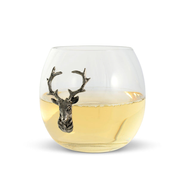Elk / Deer Stemless Wine Glass