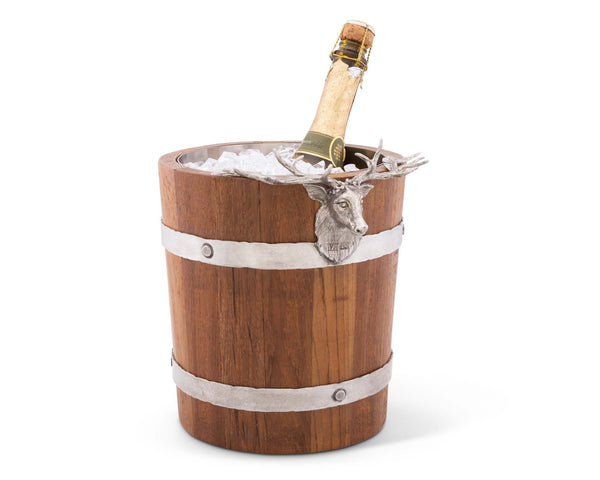 Elk Wood Pail Ice Bucket