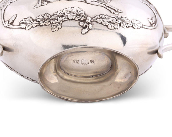 Noble Elk Pewter Gravy Boat