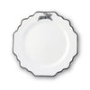 Running Elk Bone China Scallop Salad Plate Platinum Rim