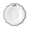 Running Elk Bone China Scallop Soup Plate Platinum Rim