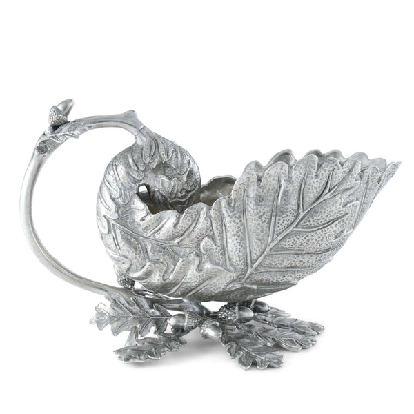 Pewter Oak Leaf Gravy Boat Vagabond House
