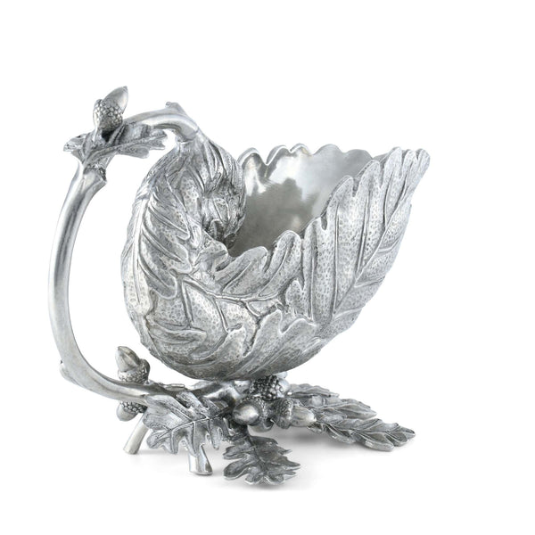 Pewter Oak Leaf Gravy Boat Vagabond House