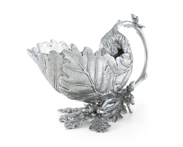 Pewter Oak Leaf Gravy Boat Vagabond House
