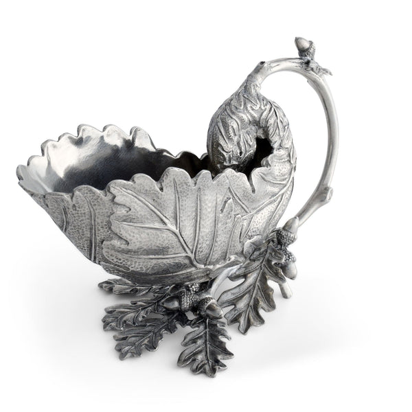 Pewter Oak Leaf Gravy Boat Vagabond House
