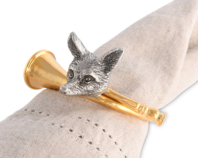 Golden Hunt Horn Napkin Ring
