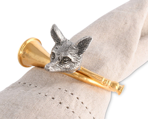 Golden Hunt Horn Napkin Ring Vagabond House