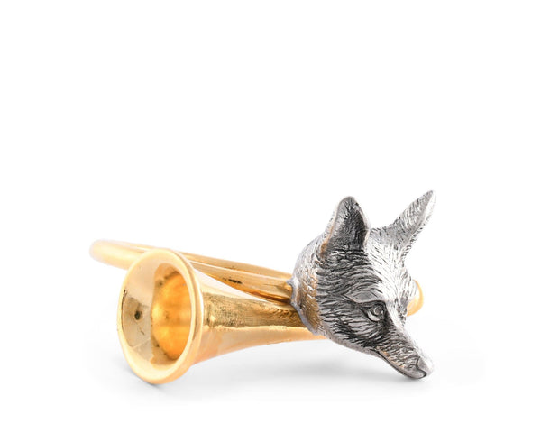 Golden Hunt Horn Napkin Ring Vagabond House