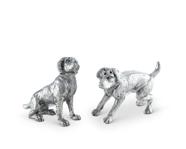 Pewter Spaniel Salt & Pepper Set Vagabond House