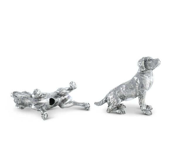 Pewter Spaniel Salt & Pepper Set Vagabond House