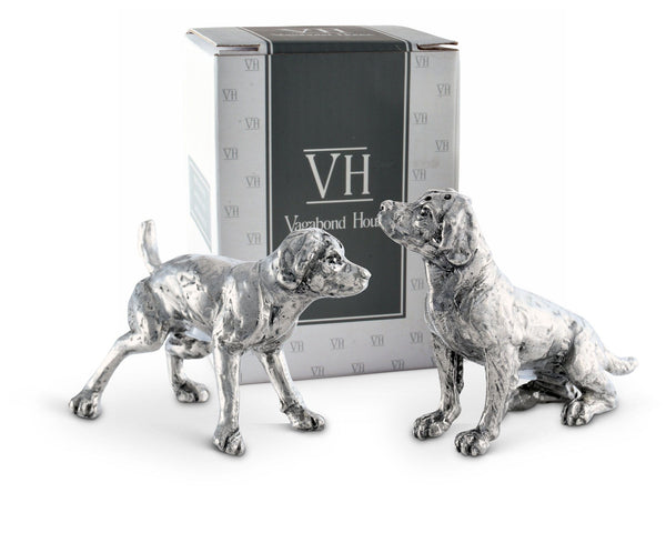 Pewter Spaniel Salt & Pepper Set Vagabond House
