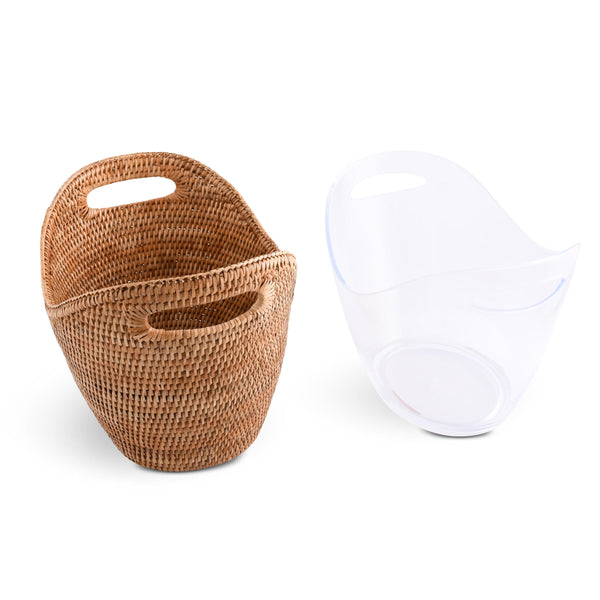 Hand Woven Wicker Rattan Champagne / Ice Tub