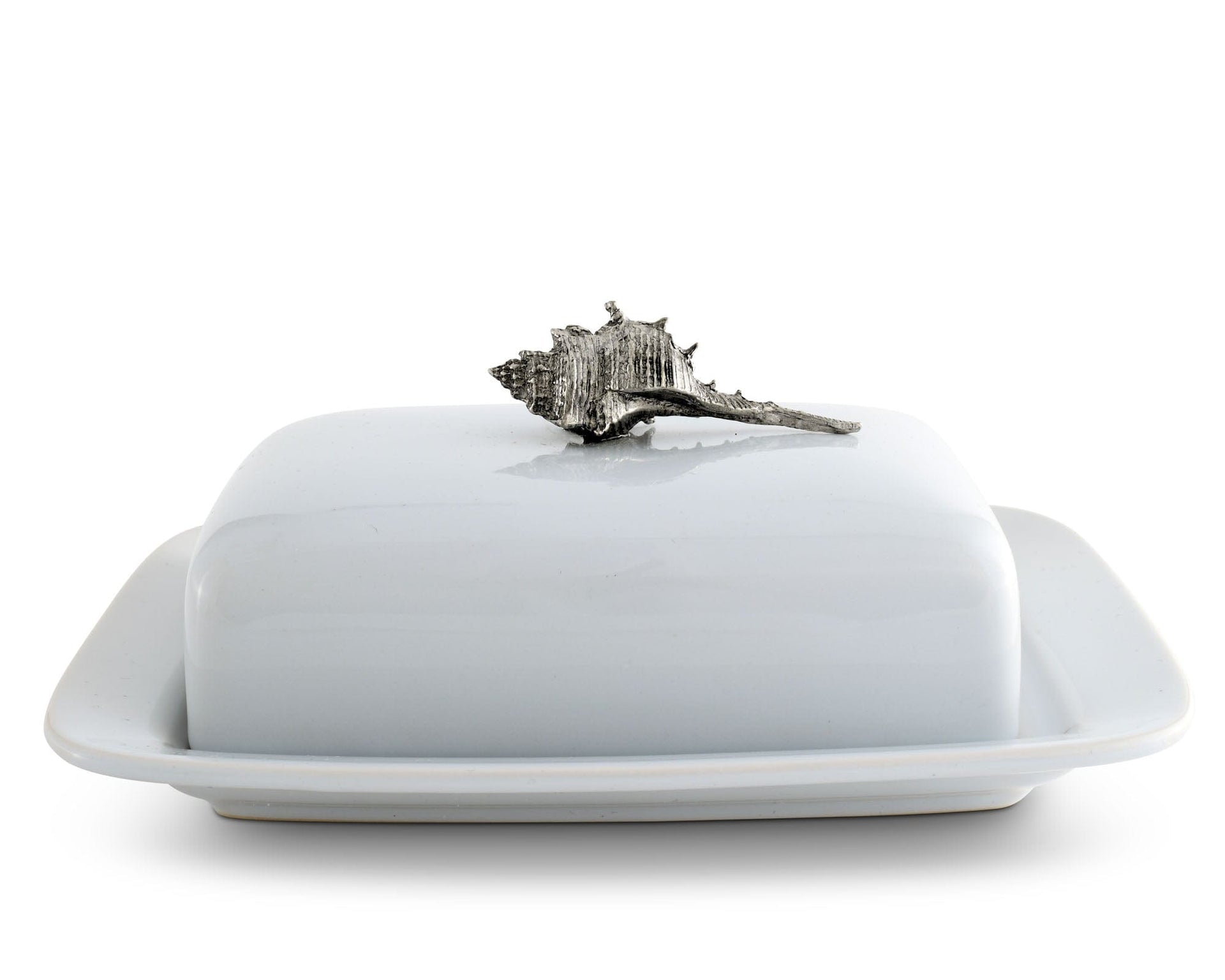Conch Shell Stoneware Butter Dish
