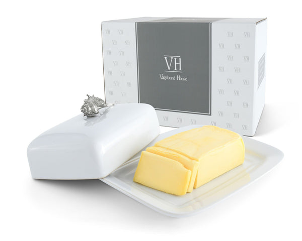 Conch Shell Stoneware Butter Dish