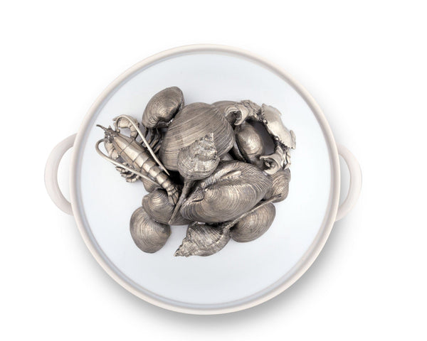 Marine Life Stoneware Soup Tureen Vagabond House