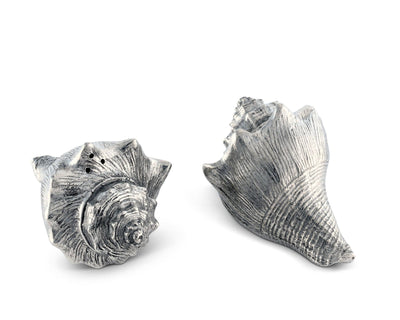 Pewter Conch Shells Salt & Pepper Set