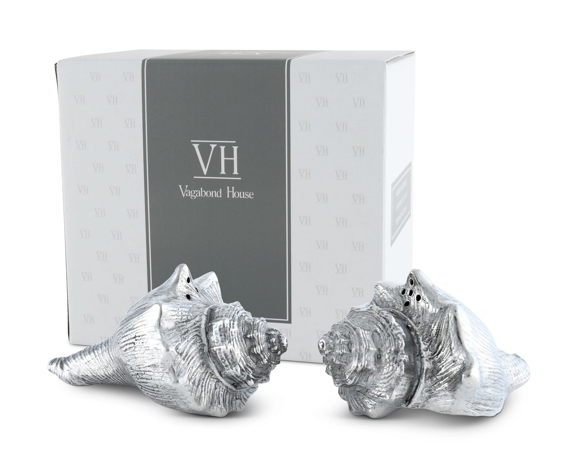 Pewter Conch Shells Salt & Pepper Set
