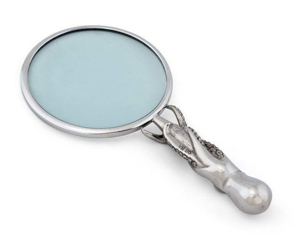 Pewter Octopus Handle Magnifier 4 inches