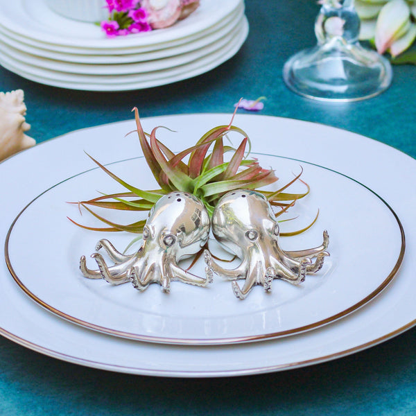 Pewter Octopus Salt & Pepper Set