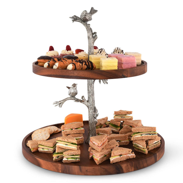 Song Bird Cheese Stand Two Tier Vagabond House