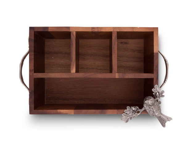 Song Bird Wood Flatware Caddy Vagabond House