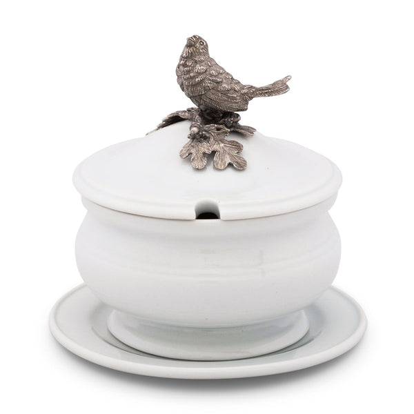 Songbird Porcelain Lidded Bowl Vagabond House