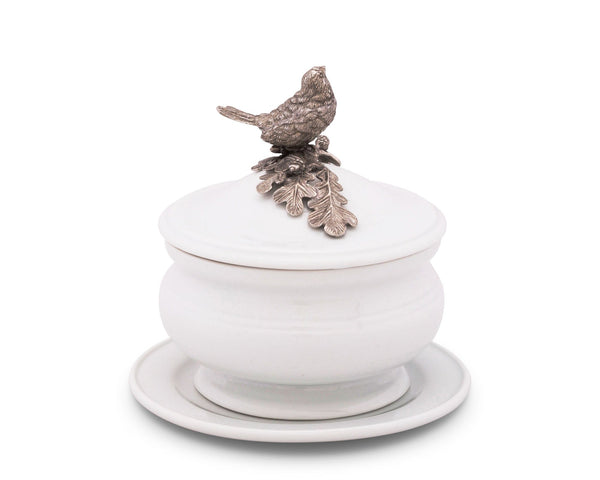 Songbird Porcelain Lidded Bowl Vagabond House