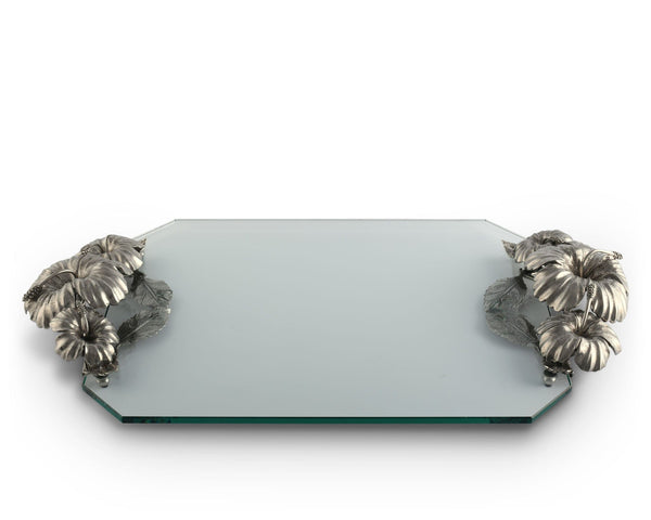Hibiscus Flower Glass Tray