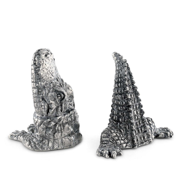 Pewter Alligator Salt & Pepper Set Vagabond House