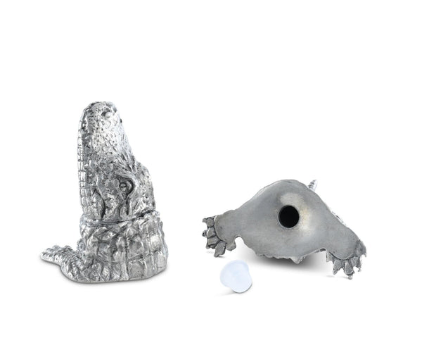 Pewter Alligator Salt & Pepper Set Vagabond House