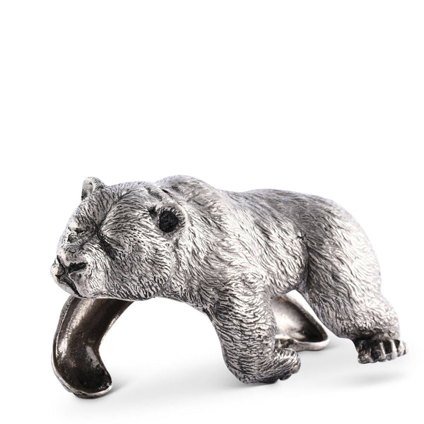 Pewter Sleeping Bear Napkin Ring Vagabond House