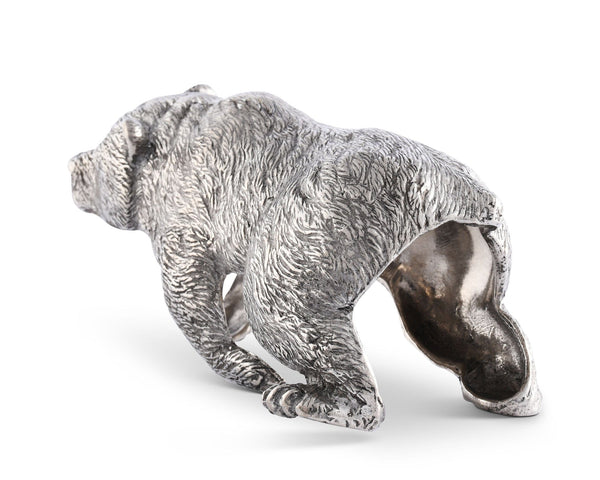 Pewter Sleeping Bear Napkin Ring Vagabond House