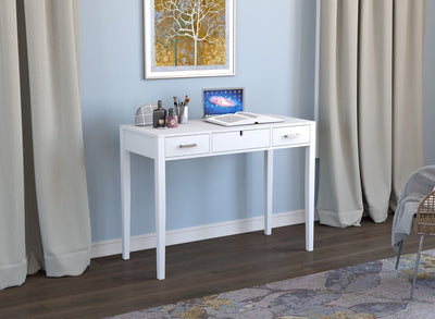 Vanity White 2 Drawers 1 Foldable Mirror