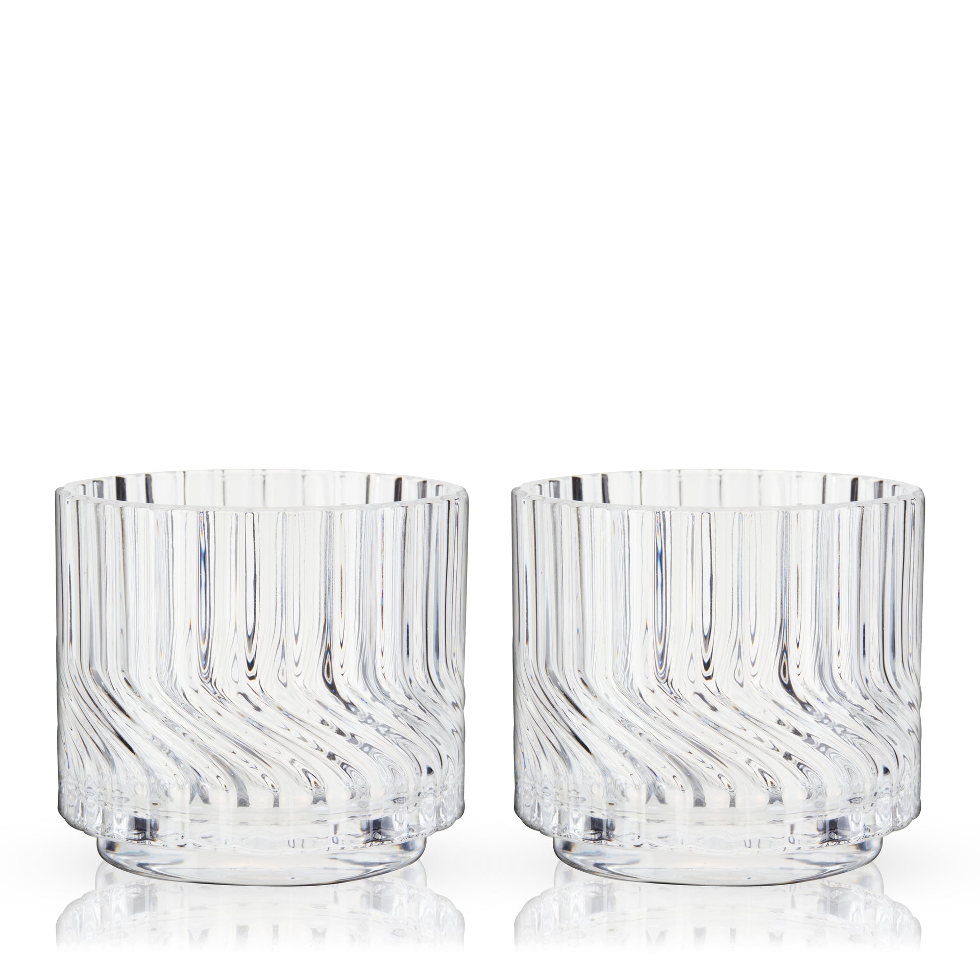 Zephyr Crystal Lowball Tumblers, Set of 2