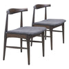 Tuzka Dining Chair (Set of 2) Gray & Espresso