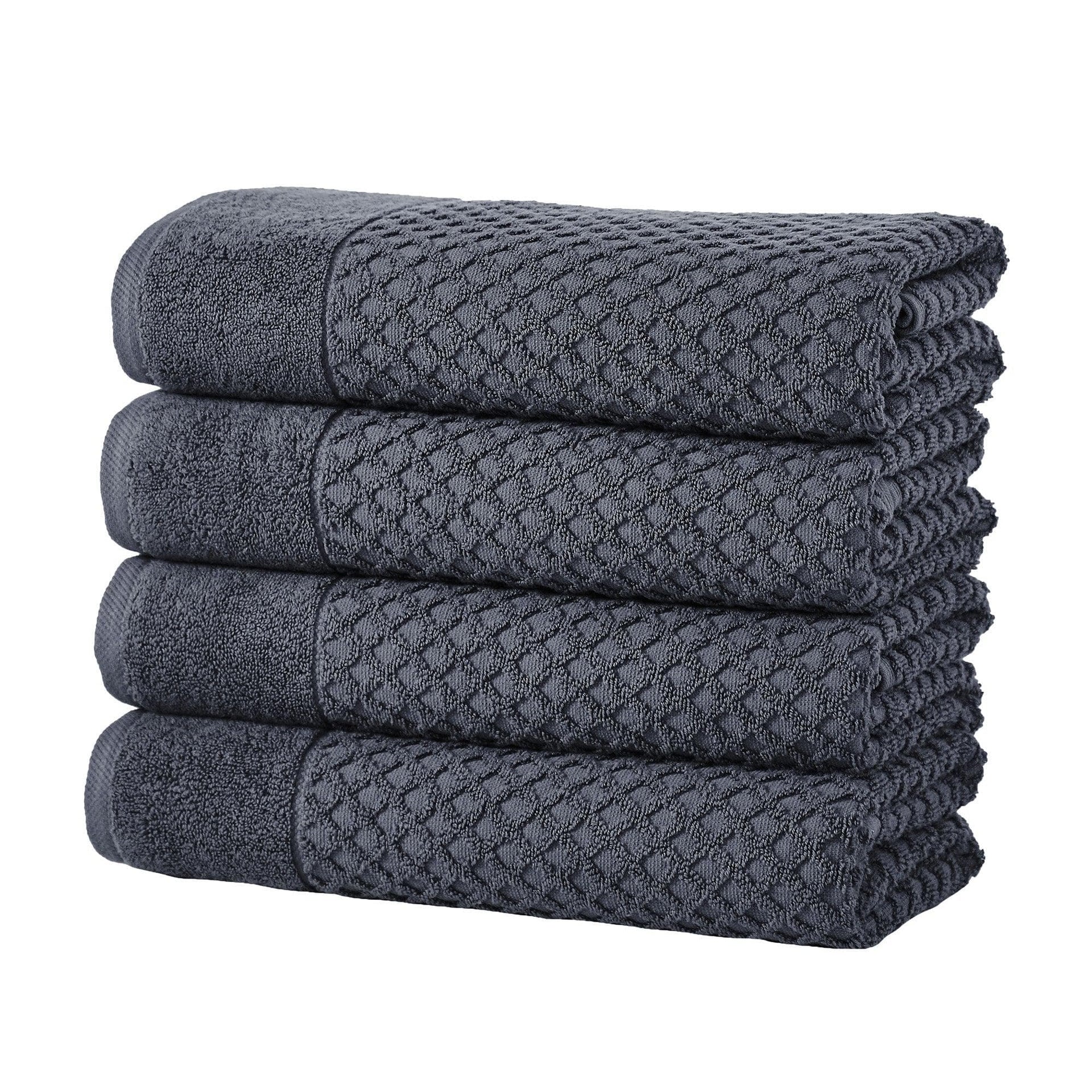 Cotton Diamond Waffle Weave Bath Towel Set - Grayson Collection