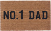 No.1 Dad License Plate - Vinyl Backed Coco Mats - 16"x24"
