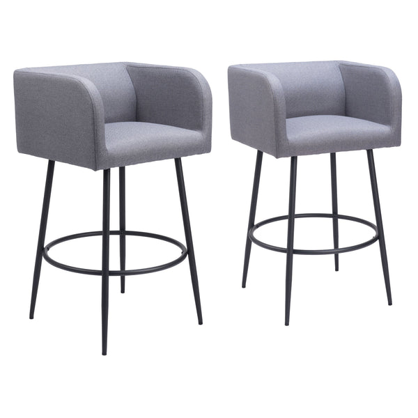 Horbat Barstool (Set of 2) Gray