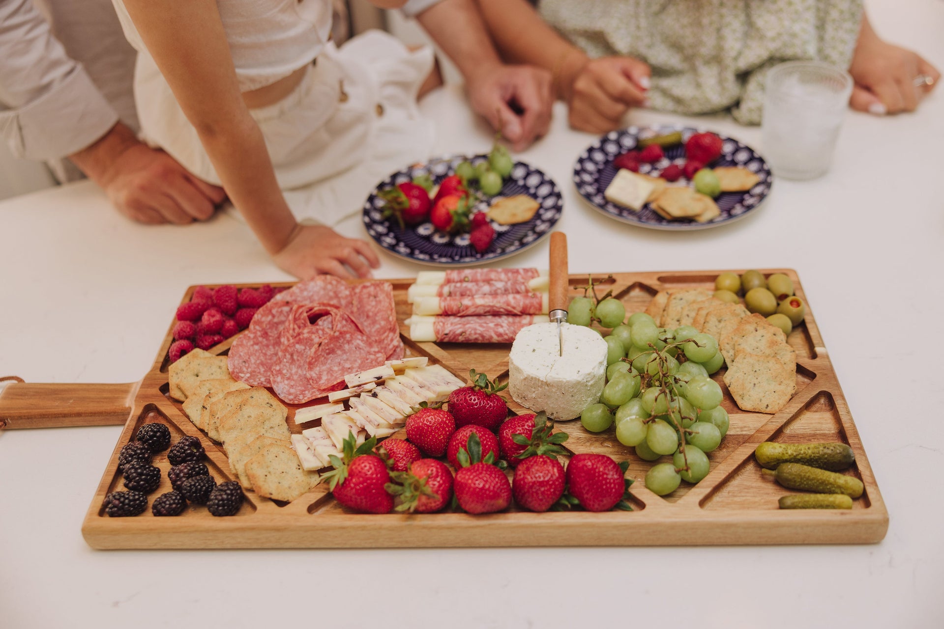Acacia Grazing Charcuterie Sectioned Serving Board Picnic Time Family of Brands