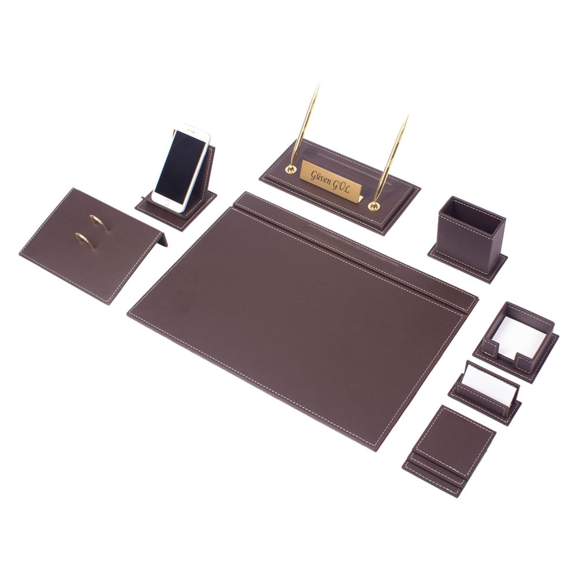 MOOG Luxury Desk Set-12 Accessories -White - 12 PCS